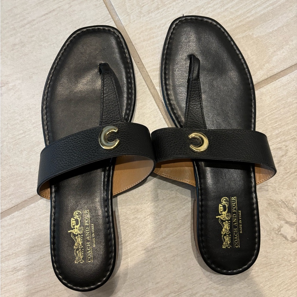Black Coach and Four Sandals